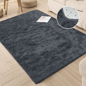 Granbest Fluffy Shag Area Rugs for Bedroom Living Room Shag Carpet for Nursery D